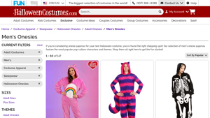 HalloweenCostumes.com - Men's Onesies & Union Suits