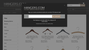 Hangers.com - Junior Walnut Wood Top Hanger