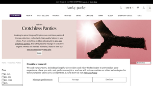 Hanky Panky - High Rise Crotchless Lingerie