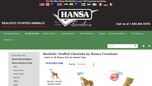 Hansatoystore - Cheetah Life Size Standing