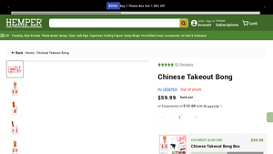 HEMPER - Chinese Takeout Bong