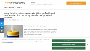 Hemp Industry Daily - Hemp Cleaning Wipes and Toilet Paper
