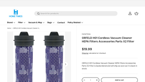 ORFELD - H01 Cordless Vacuum Cleaner HEPA Filters