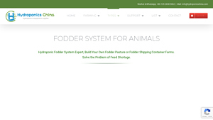 Hydroponics China - Fodder System for Animals