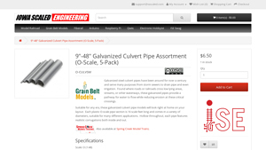 iAScaled - O-CULVSM: 9-48 Galvanized Culvert Pipe Assortment