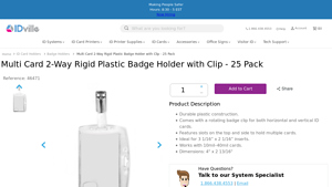 Idville - Multi Card Rigid Badge Holder