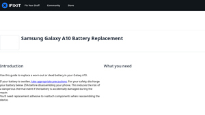 Samsung - Galaxy A10 Battery Replacement Guide