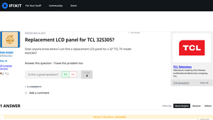 TCL - Replacement LCD Panel for 32S305