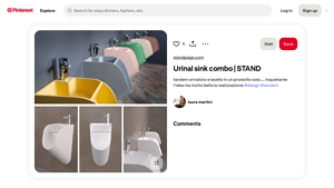 Pinterest - Urinal Sink Combo