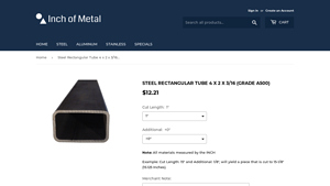 Inch of Metal - Steel Rectangular Tube 4 x 2 x 3/16 (Grade A500)