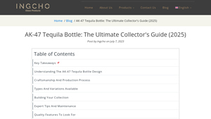 Ingcho - Handcrafted AK-47 Tequila Bottles