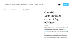 Insects Limited - GreenWay Moth Resistant Garment Bag