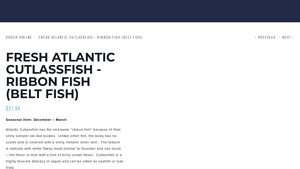 Intershell Seafood - Fresh Atlantic Cutlassfish