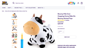 iPlay iLearn - Bouncy Pals Cow Hopping Horse
