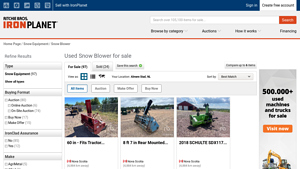IronPlanet - Used Snow Blower Trucks & Trailers