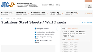 JTC Metals - Stainless Steel Sheet Metal