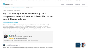 JustAnswer - Mini-Split F3 Code Troubleshooting