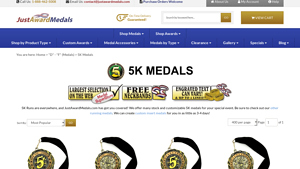 Just Award Medals - 5K Run Finisher Medals