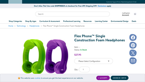 Kaplan - Flex Phone™ Foam Headphones