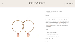 Kendakist - Large Crystal Circle Earrings