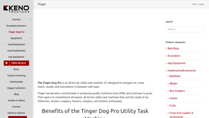 Keno Tractors - Tinger Dog Pro Utility Task Machine