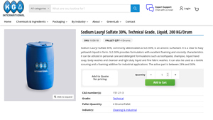 KG Int - Sodium Lauryl Sulfate 30%