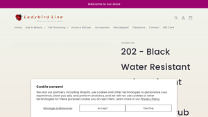 Ladybird Line - 202 Black Water Resistant Scrub Tunic