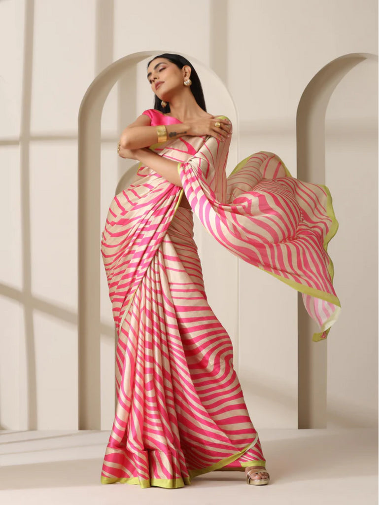 A stock image illustrating latest saree trends concepts