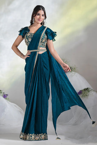 A stock image illustrating latest saree trends concepts
