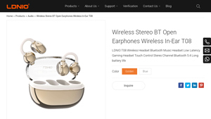 LDNIO - Wireless Stereo BT Open Earphones T08