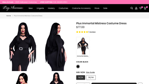 Leg Avenue - Plus Immortal Mistress Costume Dress