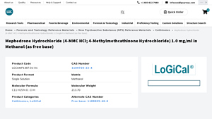 LGC Standards - Mephedrone Hydrochloride 1.0 mg/ml