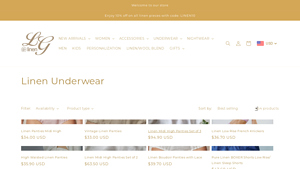 LGLinen - Women's Linen Underwear