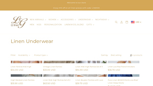 LGLinen - Women's Linen Underwear