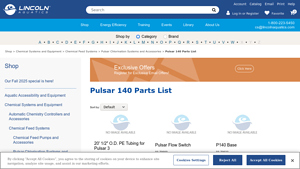 Lincoln Aquatics - Pulsar 140 Parts