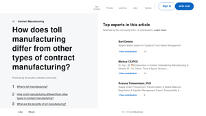 Toll Manufacturing - Contract Processing Services