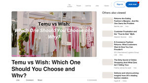Temu - Key Product Range