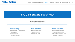 LipoBattery - 3.7V 5000mAh Li Po Battery