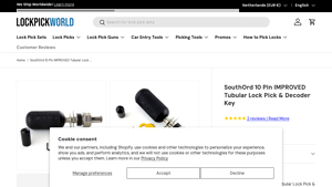 South Ord - 10 Pin Tubular Lock Pick