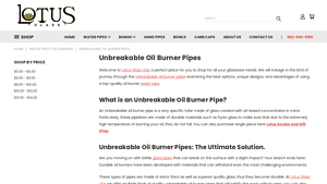Lotus Glass - Unbreakable Oil Burner Pipes