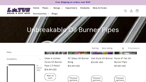 Lotus Smoke - Unbreakable Oil Burner Pipes