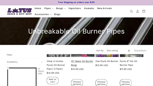 Lotus Smoke & Gift - Unbreakable Oil Burner Pipe