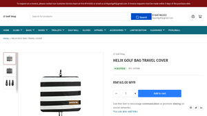LT Golf Shop - HELIX Golf Bag Travel Cover