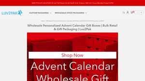 Luv2Pak - Wholesale Personalized Advent Calendar Gift Boxes