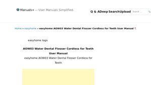 easyhome - AOW03 Water Dental Flosser
