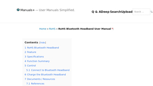 Manuals.plus - RoHS Bluetooth Headband