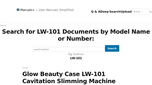 Manuals.plus - LW-101 Cavitation Slimming Machine