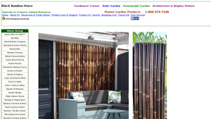 Master Garden Products - Black Bamboo Fence