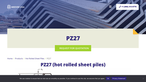 Meever USA - PZ27 Hot Rolled Sheet Piles
