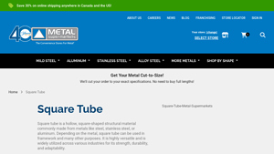 Metal Supermarkets - Square Tube